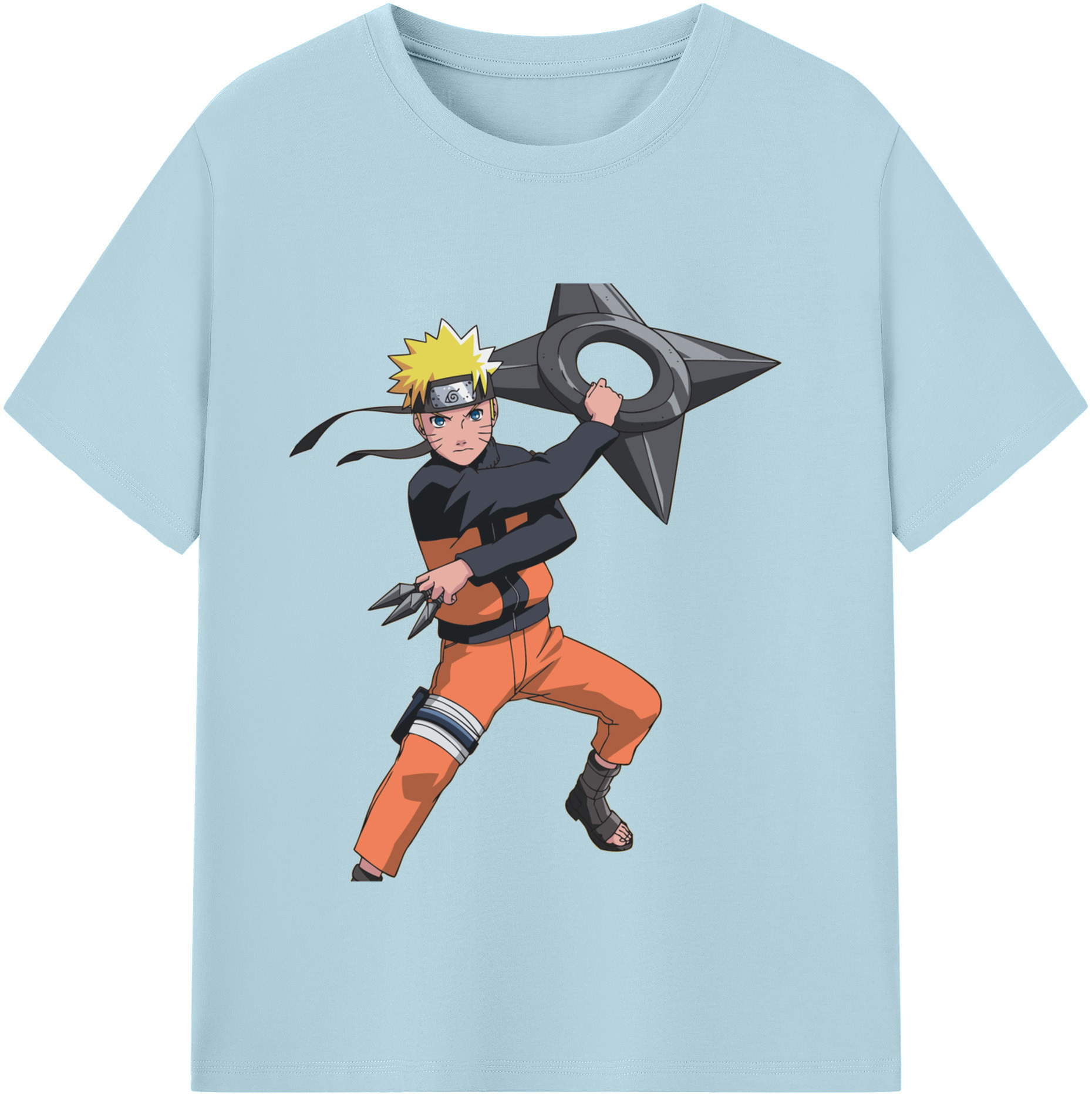 （画像用） NARUTO -ナルト- うずまき ナルト Uzumaki Naruto 綿100％半袖Tシャツ（フロントプリント）